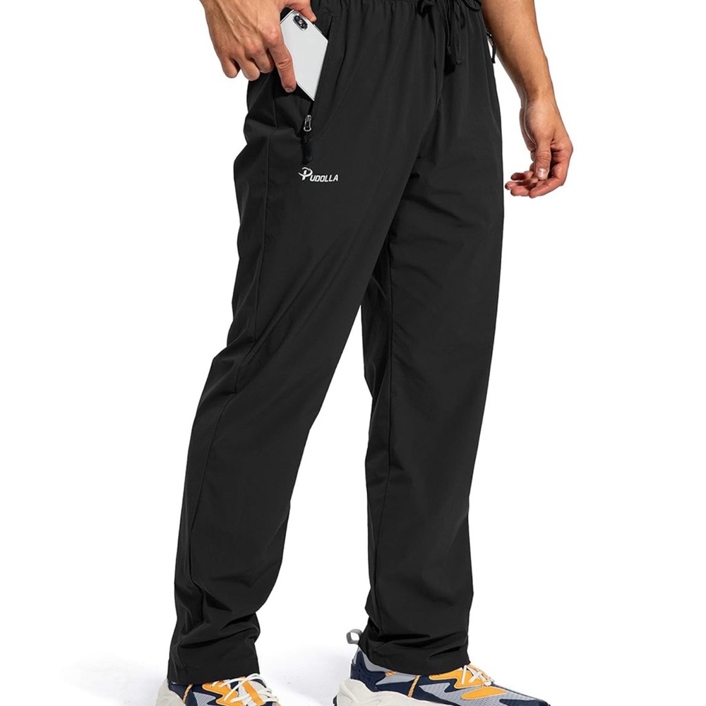 New Pudolla XXXLarge Navy Pull On Elastic Waist Nylon Blend Athletic Pants